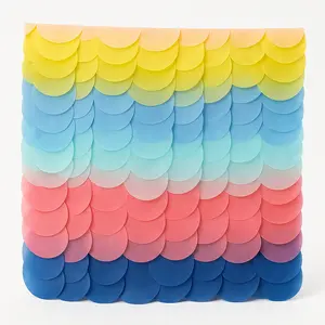 Bright Pastel Multicolor Tissue Paper Disc Backdrop