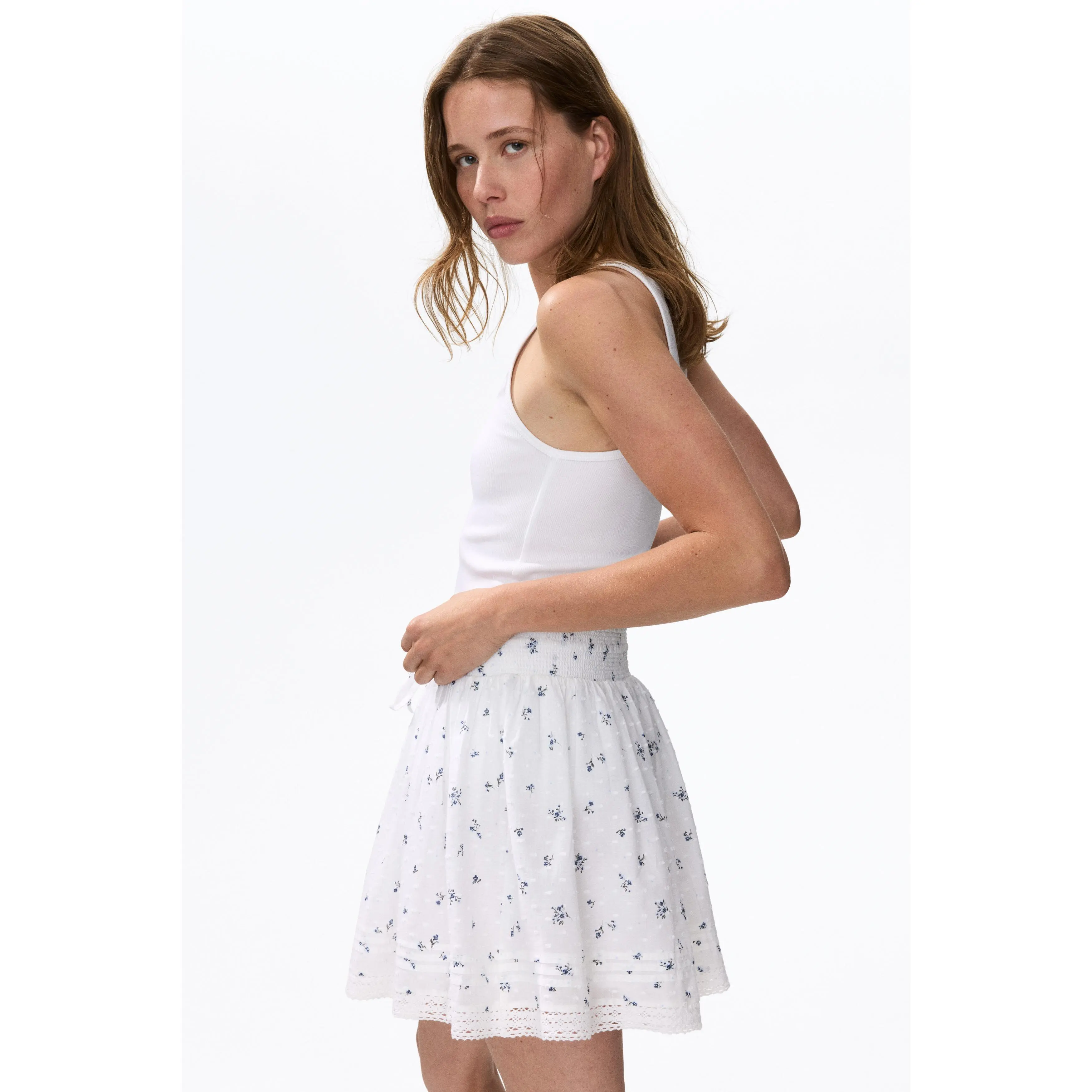 H&M Cotton plumeti skirt
