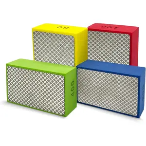 Hand Polishing Pads,  Sanding Pads for Ceramic Tile Glass Stone Granite  Marble Metal, 4 count  Backing Grinding Blocks Grit 60#,100#,200#,400#, Tile Tools