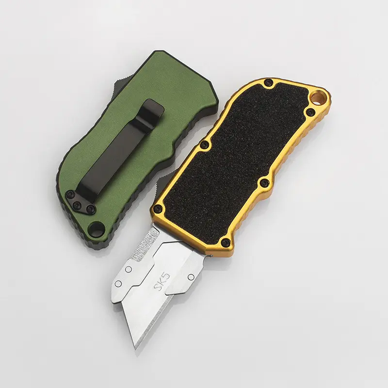 Box Cutter with Clip Small EDC Pocket Knife,Precision Craft Utility Knife, Razor Blade Boxcutters For Office Home Arts, With 5pcs Spare Blades, EDC TOOL
