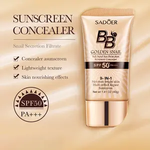 High-coverage waterproof snail BB cream - matte finish, long-lasting moisturizing and oil control, creates a natural makeup look, refreshing and non-greasy, perfect for makeup beginners, a great gift