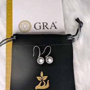 925 Sterling Silver 2CT Moissanite Diamond Drop Earrings With GRA Certificate