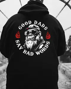 Good Dad Say Bad Words T-Shirt, Sweatshirt, Hoodie – Bearded Biker Graphic Unisex Apparel.