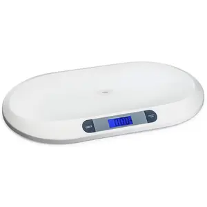 20KG/44LBS Electronic Digital Weighing Scale Measure Pet Weight Accurately, Precision of 10g, Length 55cm, Large LCD Display, Weight Measure Tool White