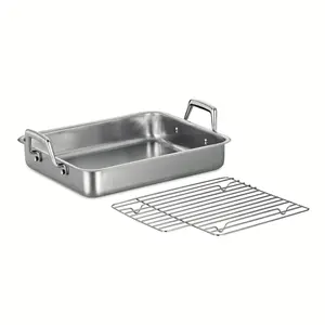 Prima Stainless Steel Roasting Pan - Includes Basting Grill