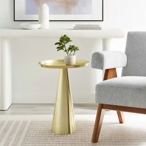 Modway Maren Round Side Table in Brass