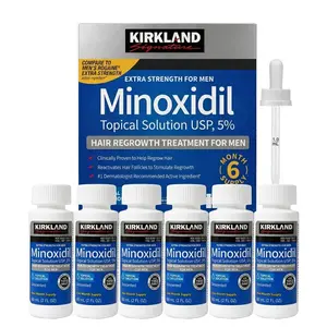 Kirkland 5% Minoxidil Topical Solution Universal Kit for Men and Women, 6 Months Supply - Includes Precision Dropper Applicator for Daily Beauty, Grooming & Personal Care Routine