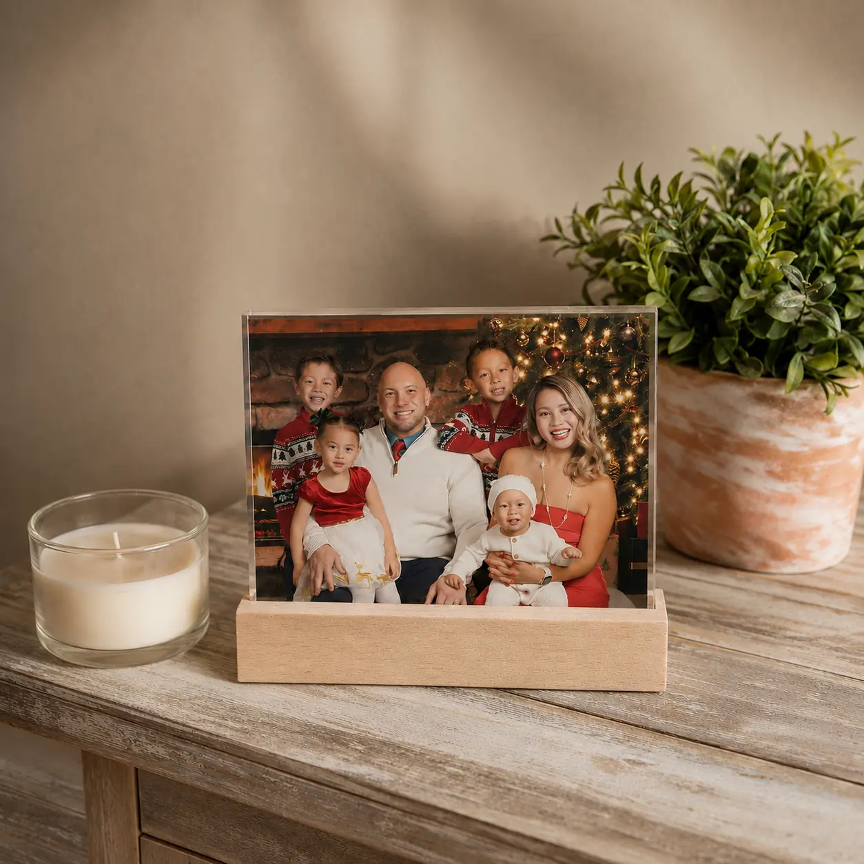 Customizable Rectangular Acrylic Photo Block - Personalized Picture Frame, Home Decor Item, Anniversary Gift