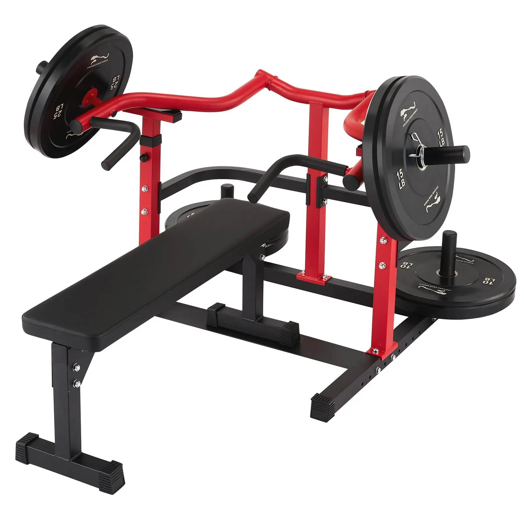 Chest Press Machine for Home Gym – Independent Converging Arms, Adjustable Bench, Heavy Duty Steel Frame for Full Chest Training