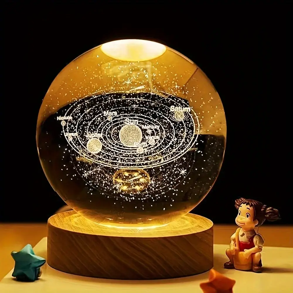 Astrosphere Galaxy Crystal Ball Night Light USB LED Table Lamp