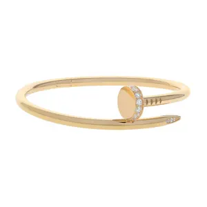 Pre-owned Cartier Juste Un Clou Bangle Bracelet Size 16