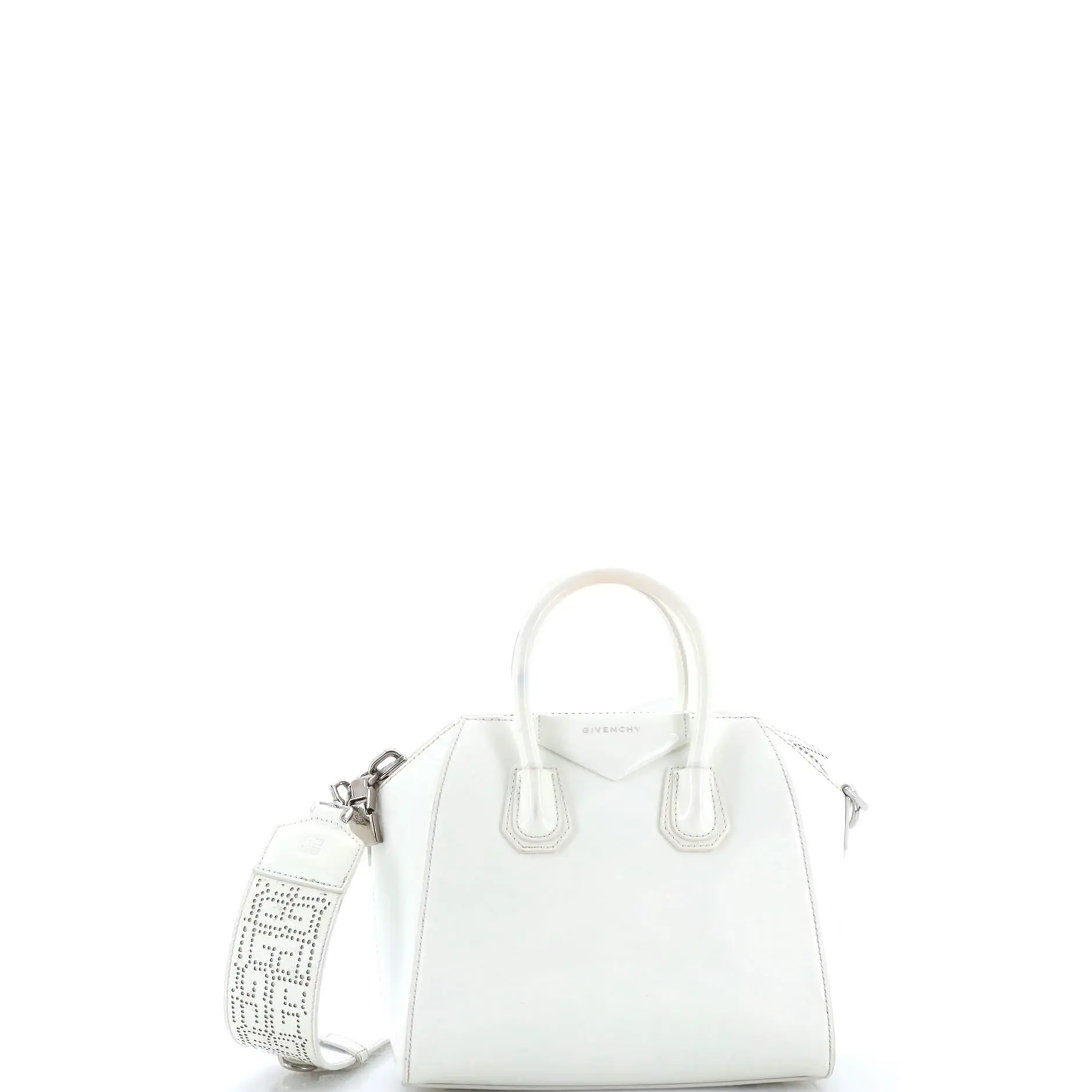 Pre-owned GIVENCHY Leather Top Handle Bags Antigona Bag Glazed Mini by Rebag