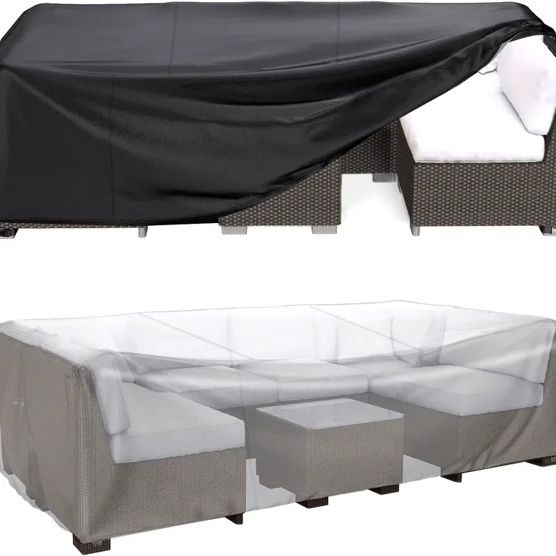 Extra Large Universal Size Patio Furniture Covers - 110''x71''x36"/124"x70"x29", Waterproof, Windproof, Anti-UV, Dustproof, Durable Outdoor Chairs Cover with Buckle, Home Essentials with Storage Bag