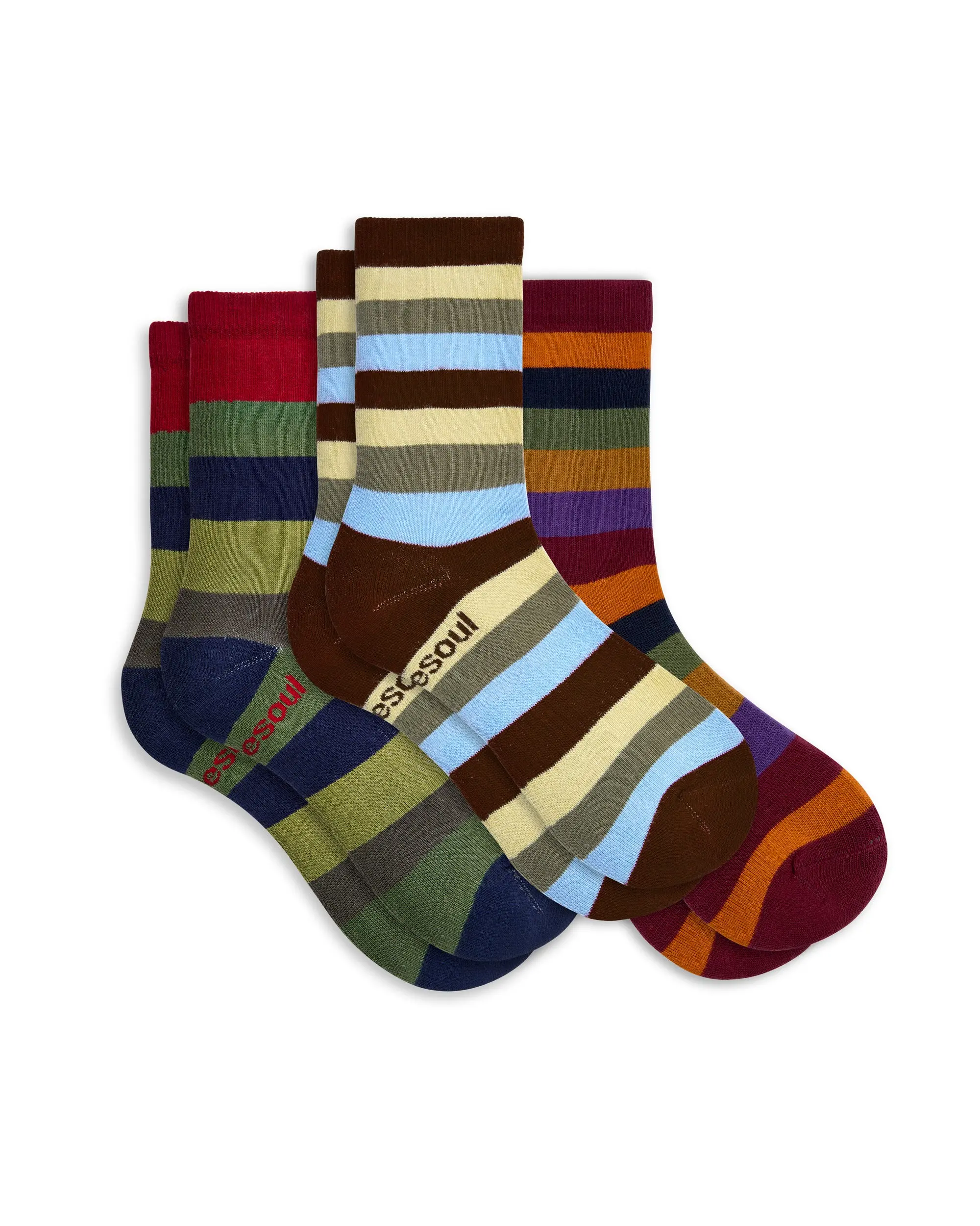 High 3 Pack Striped Socks - Organic Cotton Seamless Double Cushioned Breathable Knee High Socks Ribbed Cuff Design Comfort Fit As Seen On Shark Tank Everyday Outfits Soft Comfy socks For Men And Women