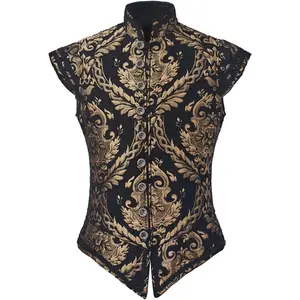 Mens Tudor Vest Victorian Suit Vest Tudor Jerkin Gothic Steampunk Waistcoat