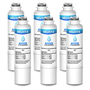 BELVITA 6Pcs Refrigerator Water Filter Compatible with DA29-00020A/B, DA29-00020B-1, HAF-CIN/EXP, RF28HDEDBSR, RF263TEAESG, RF4287HARS, RF4267HARS