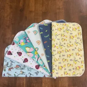 Spring Things 6 Pack - Eco-Friendly Reusable Kitchen Paper Towel Replacement Cotton Flannel 10x12 Size, Sewn Edges, Machine Washable