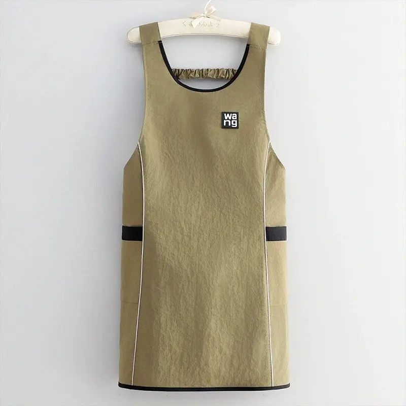 Simple Fashion Waist Cinch Taslan Waterproof Kitchen Cooking Apron, Kitchen Aprons, Home Kitchen Workwear, Stain-Resistant Breathable Wrap, Ideal for Daily Use