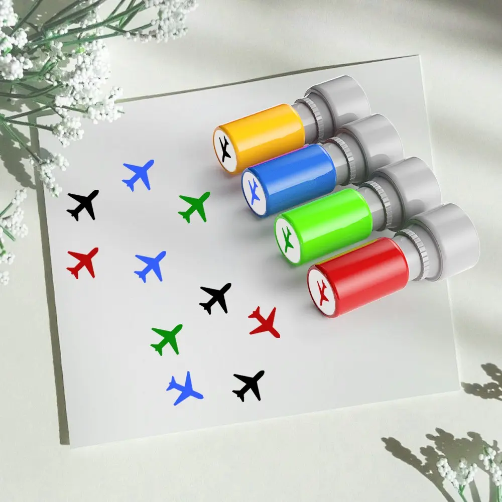 Travel Journal Stamps, Flight Markers, Colorful Imprints, Healing Theme, Handmade Travel Diary Decorative Stamps, Perfect for Scrapbooking, Handmade Crafts