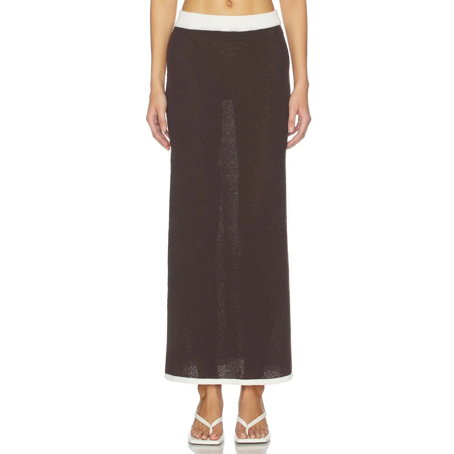 4th & Reckless Morganna Knitted Skirt in Chocolate