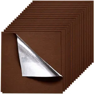 VEVOR 24x24 Inch Peel and Stick Carpet Tiles, 20-Pack Self-Adhesive Soft Padded Carpet Squares, 80 sq.ft Flooring Covers for Seamless DIY Replacement in Living Room, Office, Dark Brown
