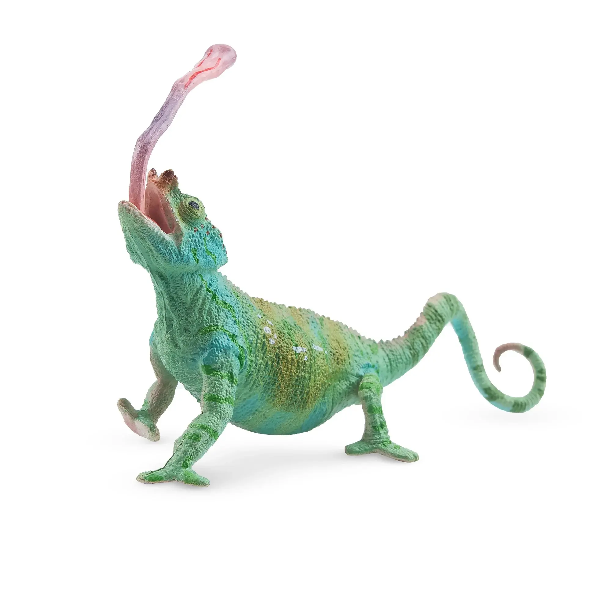 Toymany Hand-Painted Plastic Parson's Chameleon Animal Figurine - Realistic Reptiles Model, Unisex Early Education Ornaments, Montessori Sensory Play Tool, Collectible Gift for Enthusiasts