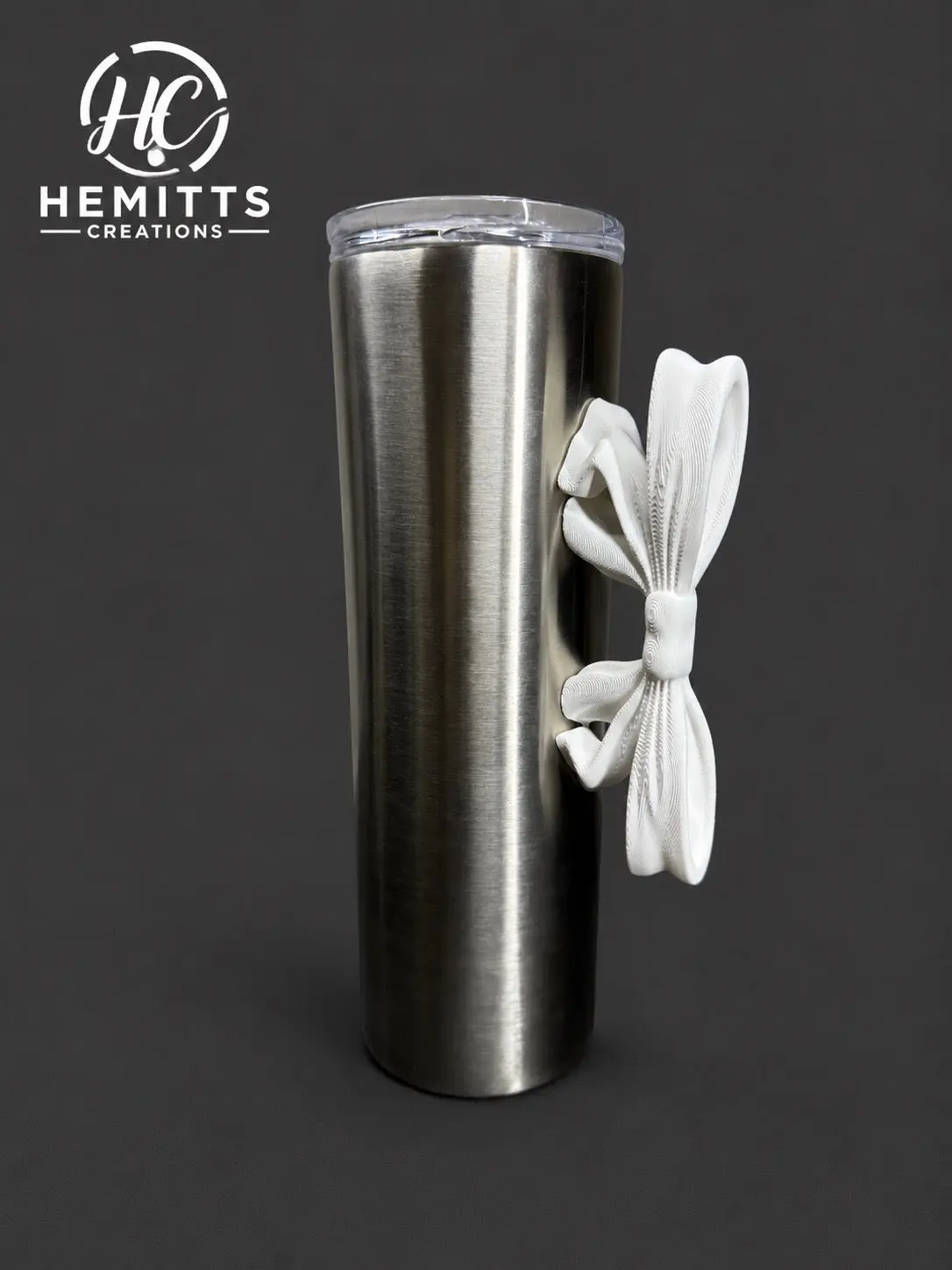Bow Tumbler Handle for Epoxy Tumblers | 3D Printed Bow Handle Accessory