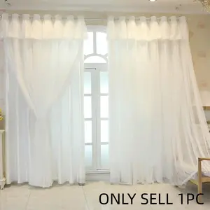 Modern Princess Style Double Layer Blackout Curtains, Elegant Home Decor for Living Room and Bedroom, Casual Korean Weave Design, Home Decoration Curtain Window Curtain, Blackout Window Cover