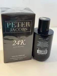 Peter Jacobs 24K KING Homme 3.4 oz / 100 ML Eau de Parfum for Men Long Lasting Aromatic Citrusy Fragrance with Carefully Picked Scents
