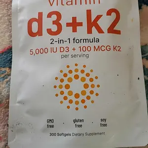 Product Review of Micro Ingredients Vitamin D3 K2 5000IU Softgels | Infused with Sunflower Seed Oil, Vitamin K2 MK7 + Vitamin D Supplement, Non-GMO, No Gluten from p**2