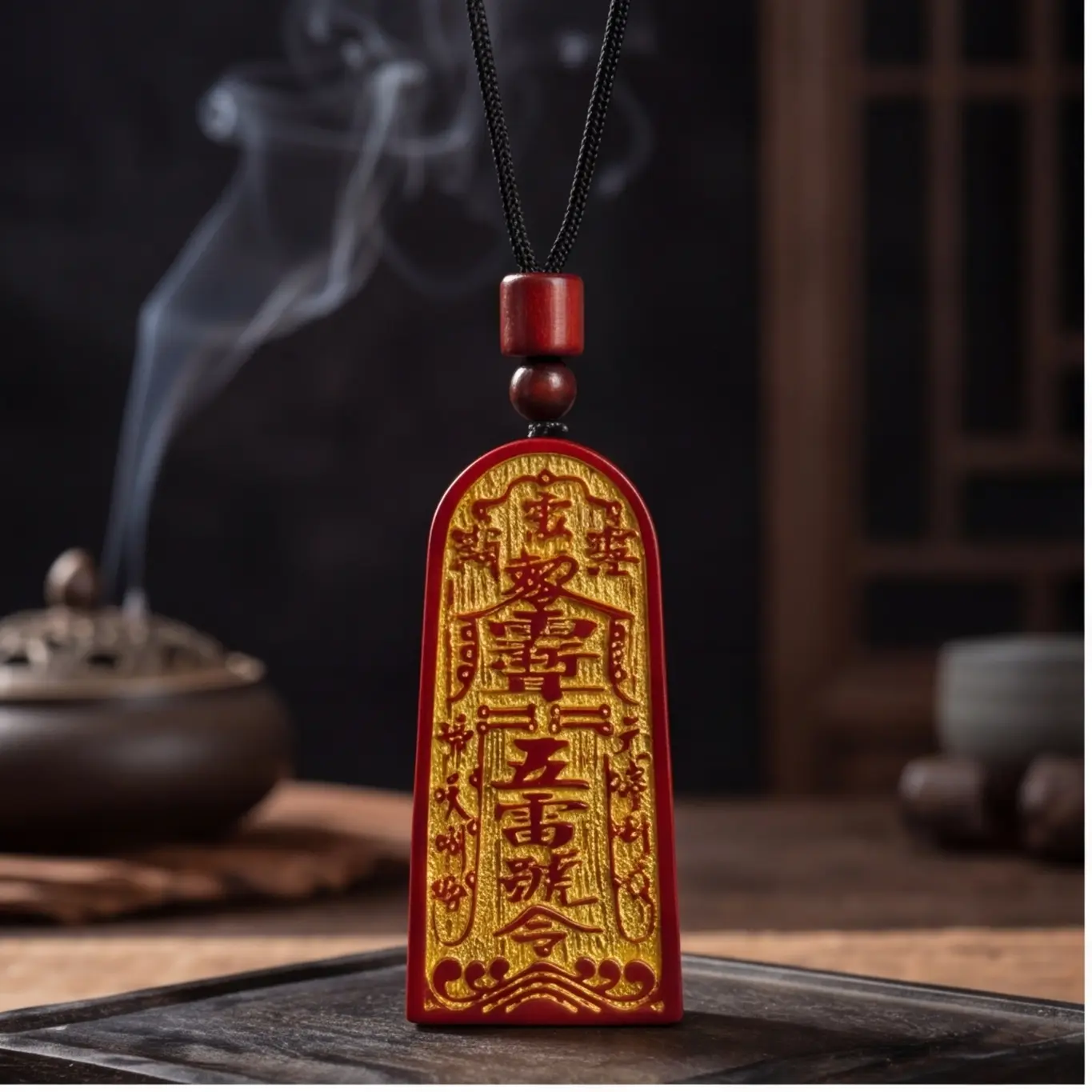 Unisex Chinese Feng Shui Character Pendant Necklace - Spiritual Jewelry, Protective Ethnic Amulet, Auspicious, Evil-Repelling, Wealth-Enhancing, Meaningful Daily Wear Gift, Suitable for Hanging at the Door, Symbolism, Meaningful Gifts, By The Bed, Chinese