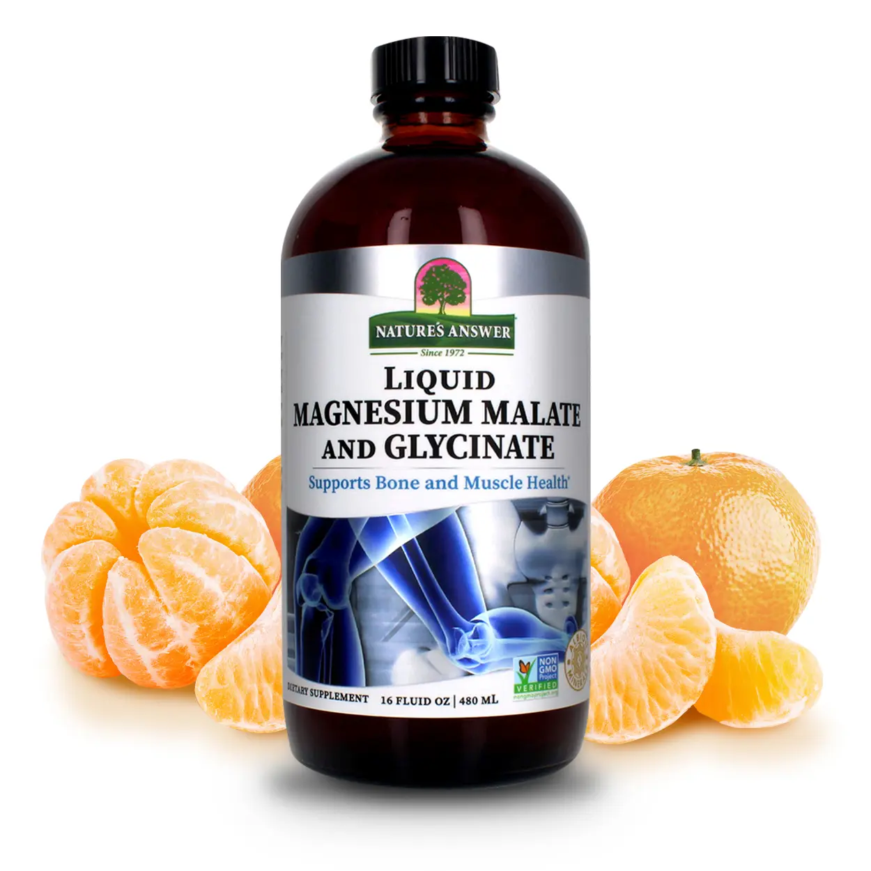Nature's Answer Liquid Magnesium Malate and Glycinate | Supports Healthy Bone & Muscle Function | Promotes Healthy Cardiovascular Function | Gluten-Free & Vegan 16oz Supplement Healthcare Fitness