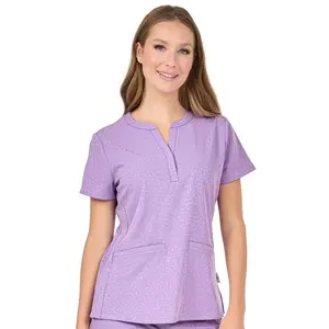 Therese Jacquard Lynx Scrub Top