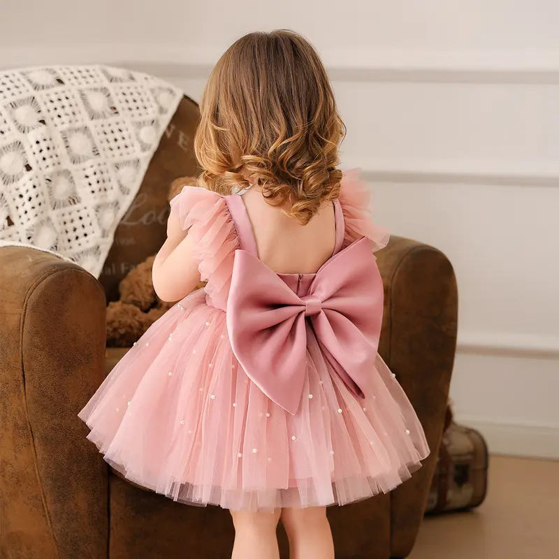 Babyboo pink dress woth bow - TikTok Shop