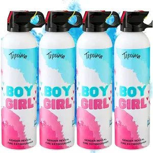 Gender Reveal Fire Extinguisher Set for Newborn Baby 4Pcs Blue Gender Reveal Smoke Bombs 100% Biodegradable Color Blaster for Cool Gender Reveal Ideas Confetti Power Cannon Shooter Party Supplies