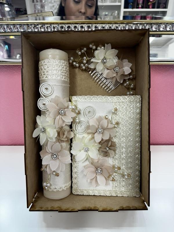 Primera Communion Set First Communion Set with Floral Decor and Elegant Design for Special Occasions