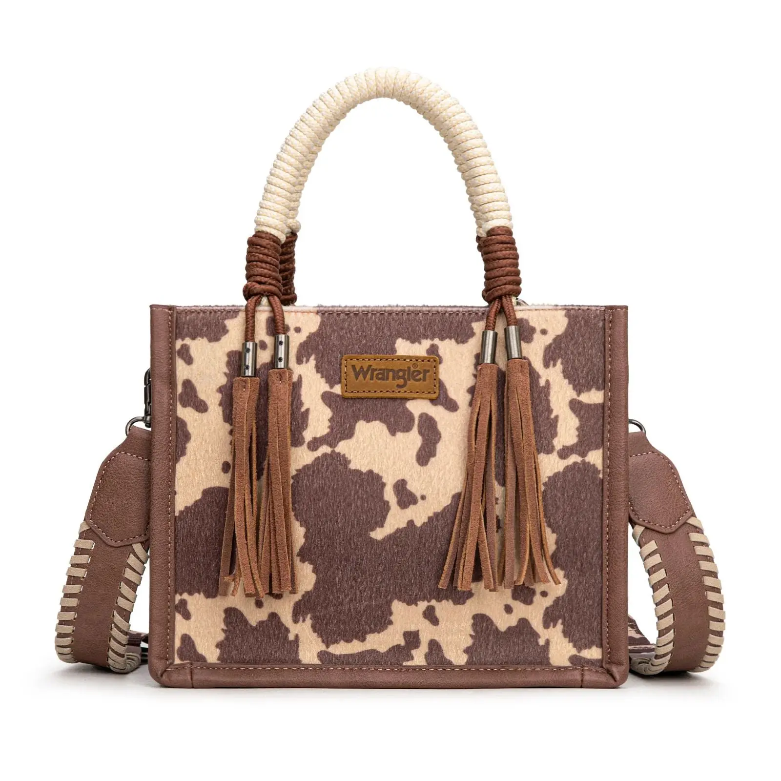 Wrangler Cow Print Crossbody Tote