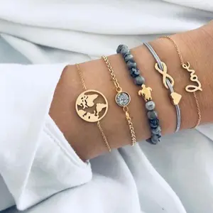 Women's 5 Piece Bracelet Set - Fashionable and Versatile