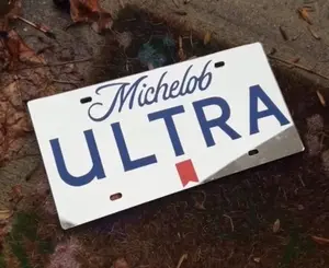 Michelob Ultra License Plate,Michelob Ultra Front Plate, Chrome Michelob Ultra License Plate, License Plate, Truck Car Tags, Gifts for Him