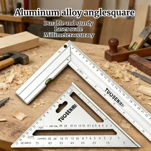 Thickened 90-Degree Right Angle Ruler, Multi-Functional Aluminum Woodworking Hardware Triangle Scale, Measurement and Marking Tool