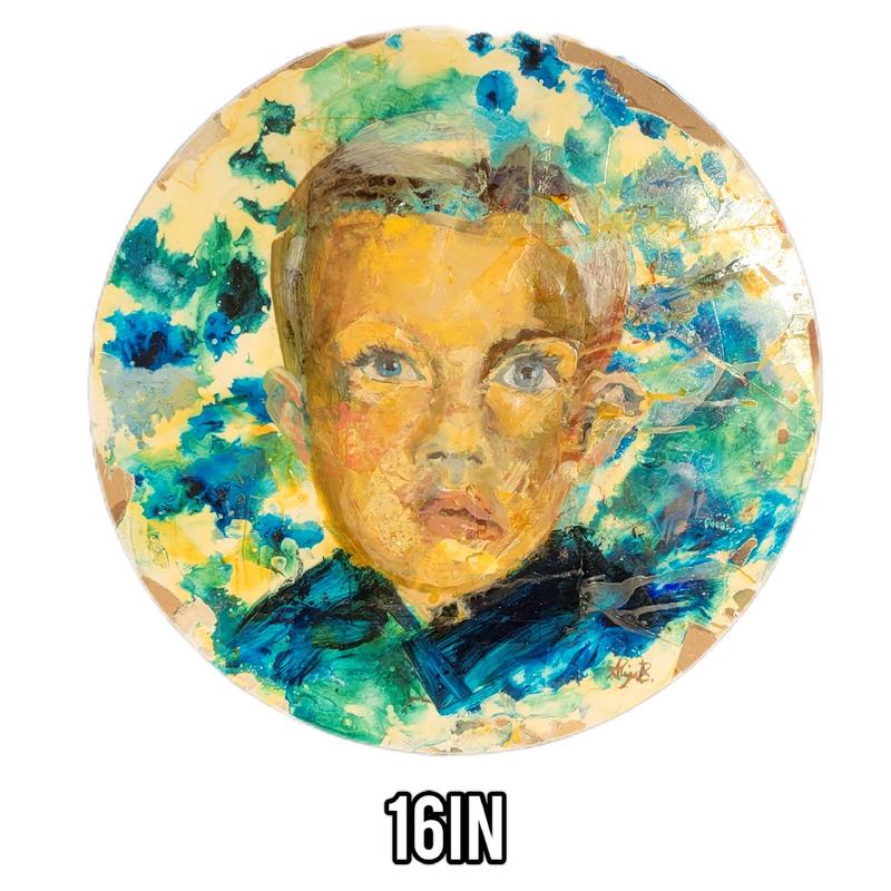 Oil painting portrait circle