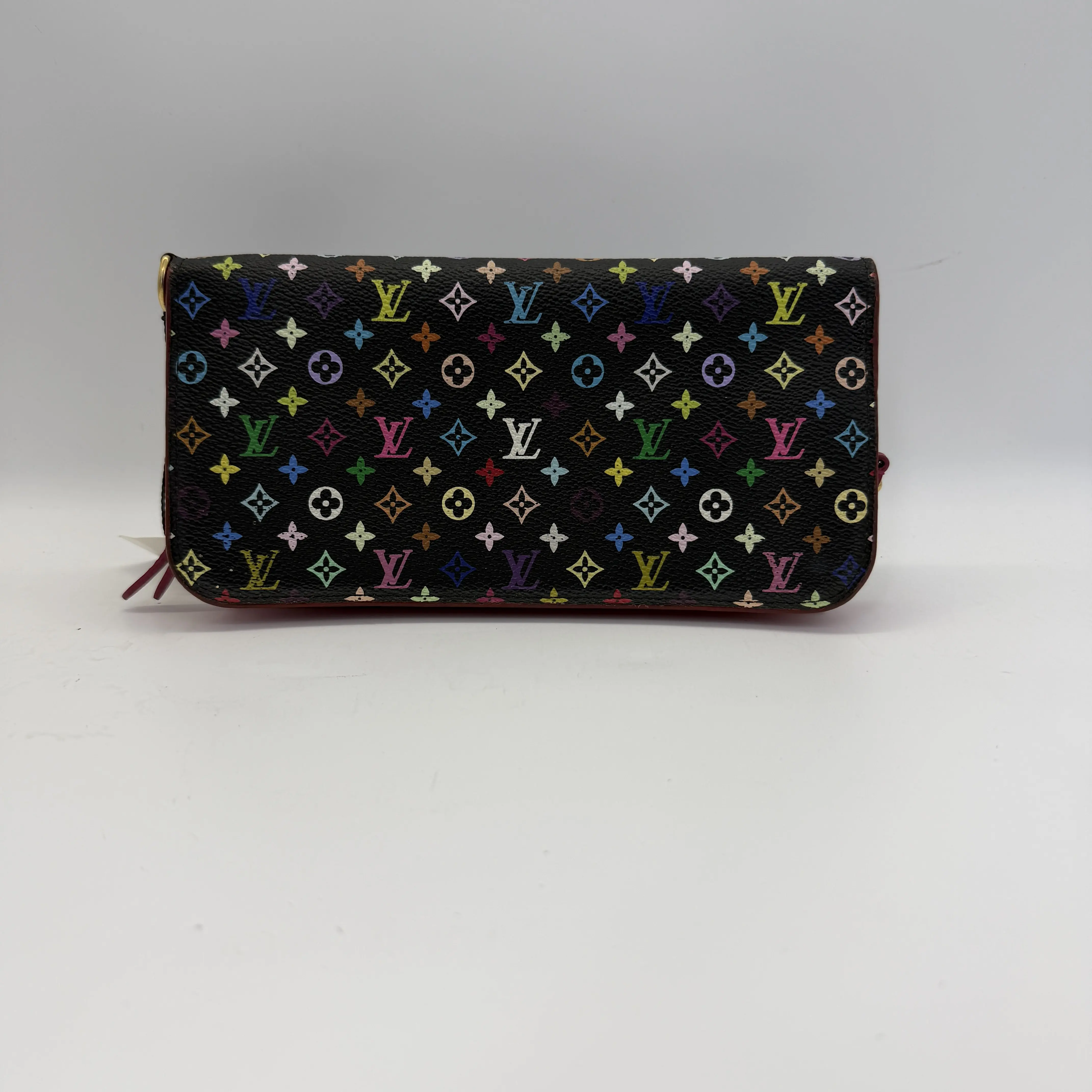 Pre-owned Louis Vuitton x Takashi Murakami Black Tricolor Long Zip Wallet