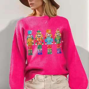 Sparkle & Shine Sequin Nutcracker Long Sleeve Sweater