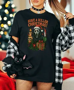 Have a Killer Christmas Ghostface T-Shirt | Horror Santa Holiday Tee