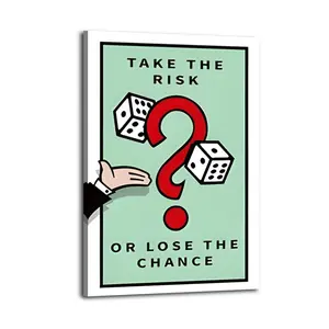 “Take the Risk or Lose the Chance” Classic Canvas: Trendy Motivational Decor for Business Events & Hustle Meetups