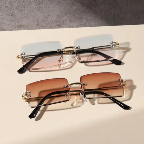 Vintage Rectangle Frame Sunglasses, Trendy Casual Sunglasses for Everyday Use, Fashion Accessories for Outdoor Activities, Trendy Styling Sunglasses, Rectangular Sunglasses, Fashionable Sunglasses
