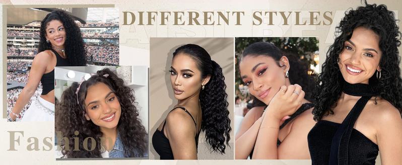 AISI HAIR Drawstring Ponytail Extension for Black Women Synthetic Clip in Ponytail Extension Long Curly Wavy Hairpieces for Daily Use Wavy AISI HAIR Drawstring Ponytail Extension for Black Women Synthetic Clip in Ponytail Extension Long Curly Wavy Hairpieces for Daily Use Wavy