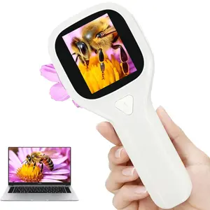 Handheld Microscope Toy, USB Rechargeable Pocket Microscope, Educational Toy for Boys & Girls, Birthday Gift for Kids