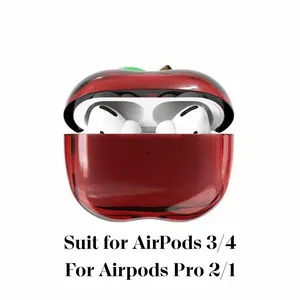 Silicon Apple Airpod Case with Charm Strap – Cute Red & Green Design, Soft TPU Cover for Airpods Pro 1/2/3/ 4th Earphones, Birthday Gift for Her