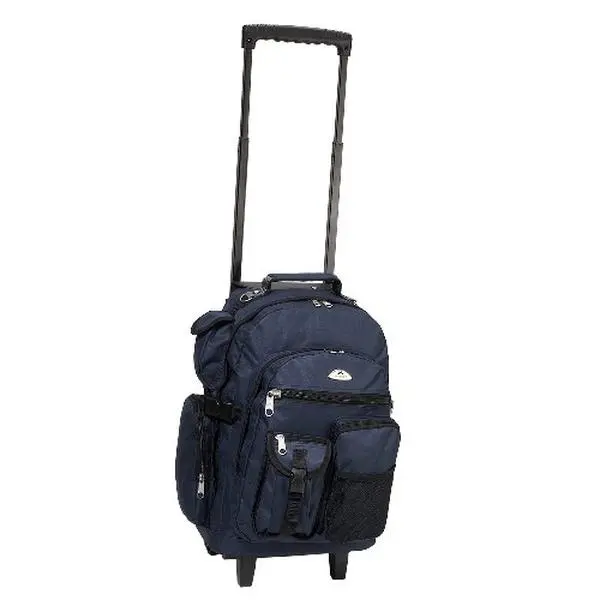 212 MAIN Everest 5045WH-NY 18.5 in. Deluxe Rolling Backpack - Large Versatile, Carry-All, Compact Multi-Compartment Backpack with Large Compartment, Multi-Pockets, Compression Strap, Front Pocket, Large Versatile Backpacks, Carry-All Backpacks